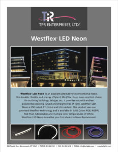 Neon Brochure Title card